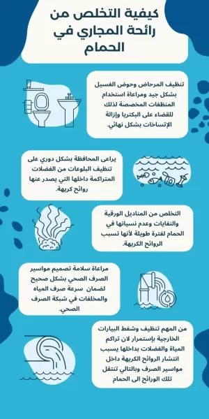 التخلص من رائحة المجاري في الحمام